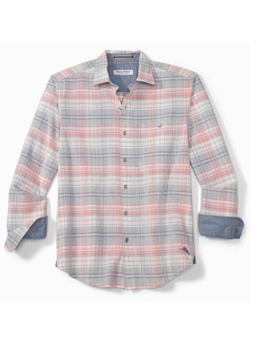 Tommy Bahama Men’s Coastline Soft Cord Carmel Plaid Button Down Sport Shirt XL